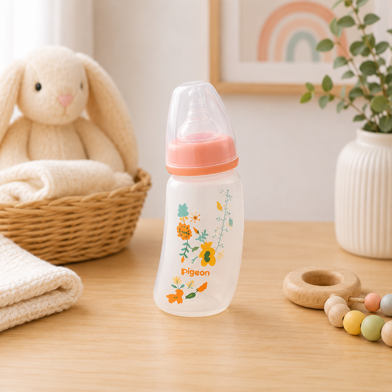 PIGEON CURVE STANDARD NECK NURSING BOTTLE PP 150ML FOREST