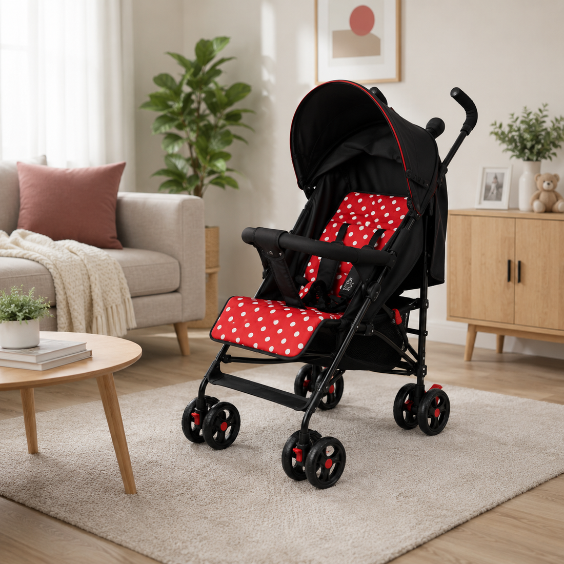 DISNEY COMPACT BABY STROLLER - RED