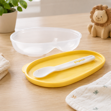 PIGEON FEEDING DISH & SPOON SET