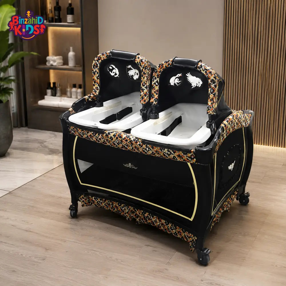 DELUXE BABY PLAYPEN COT WITH MOSQUITO NET