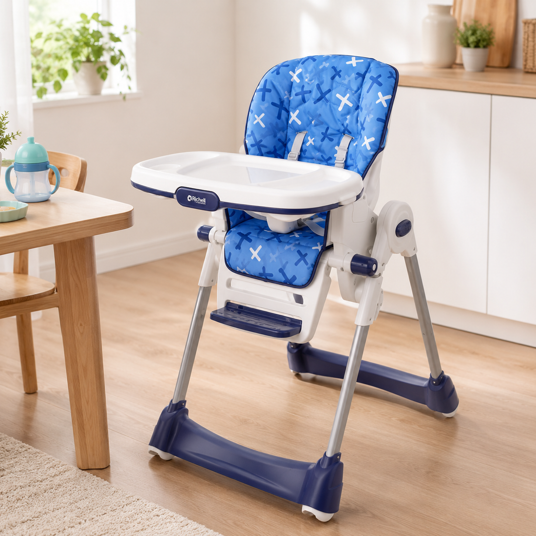 Baby High Chair Aeroplane - Blue