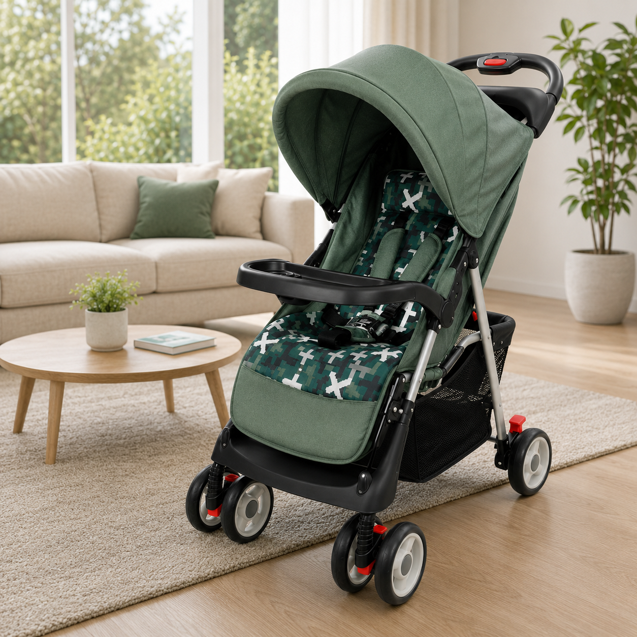 JOYOUS NEXORA BABY STROLLER - GREEN