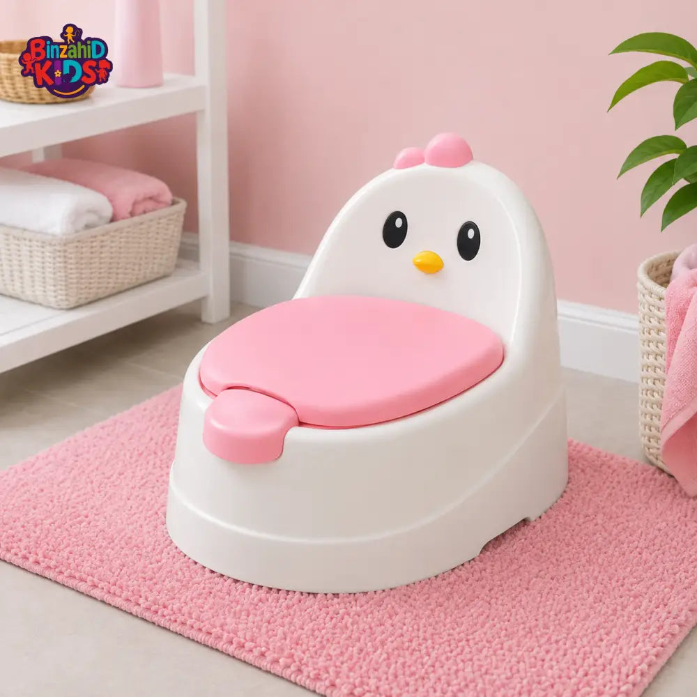 DUCK DESIGN BABY POTTY TRAINER - PINK