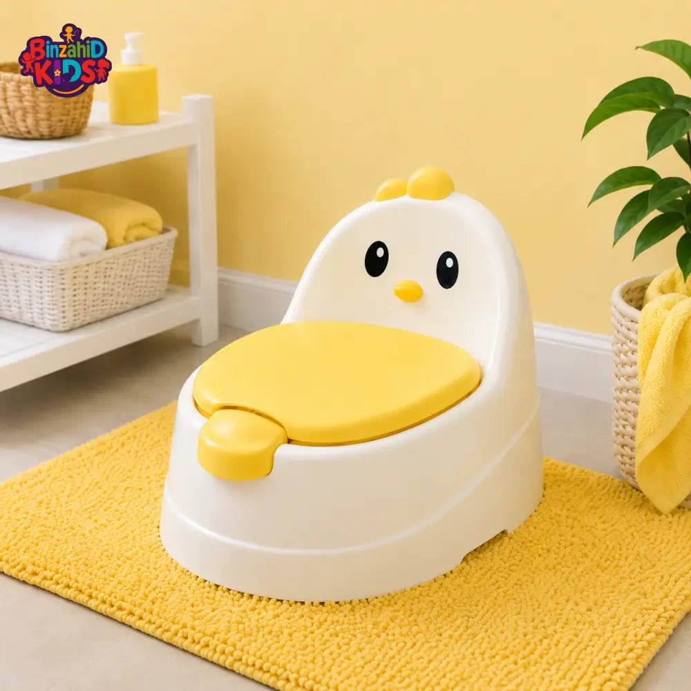 DUCK DESIGN BABY POTTY TRAINER - YELLOW