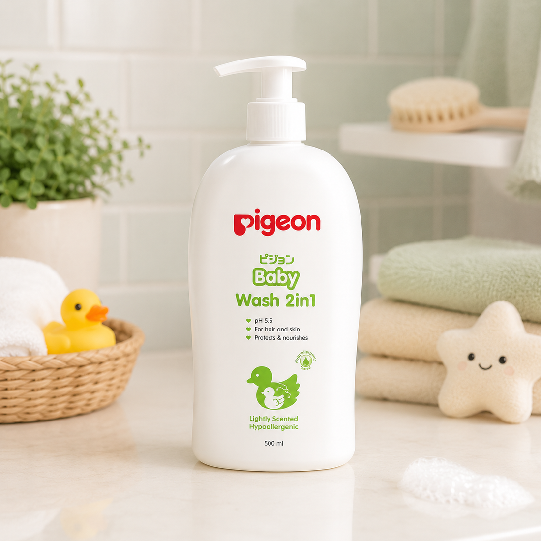 PIGEON BABY WASH JOJOBA 2-IN-1 700ML
