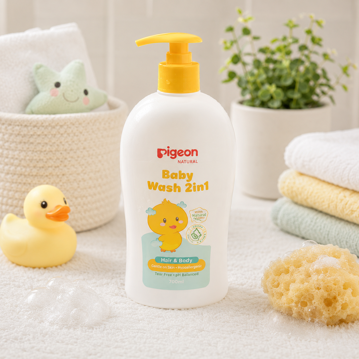 PIGEON JOJOBA BABY WASH 2IN1 700ML
