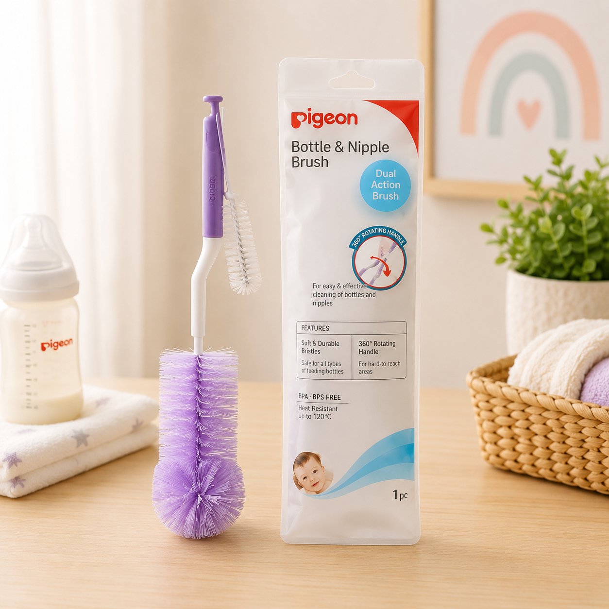 PIGEON BOTTLE AND NIPPLE BRUSH – NYLON
