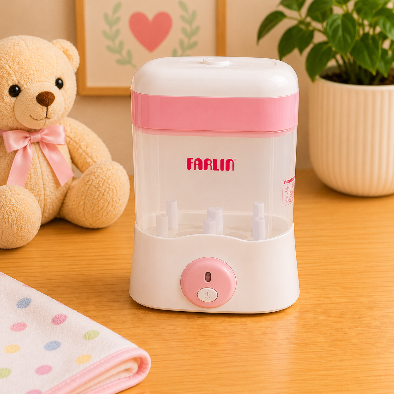 FARLIN STEAM STERILIZER 3 BOTTLES