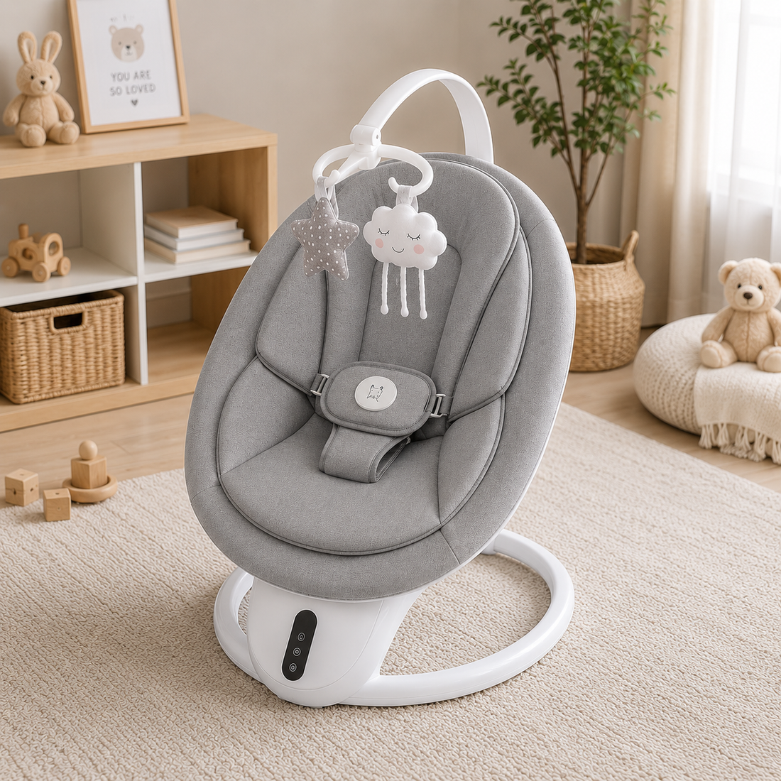MASTELA ELECTRIC BABY BOUNCER - GREY