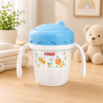 FARLIN DRINKING CUP STEP 3-STRAW 120ML-BLUE