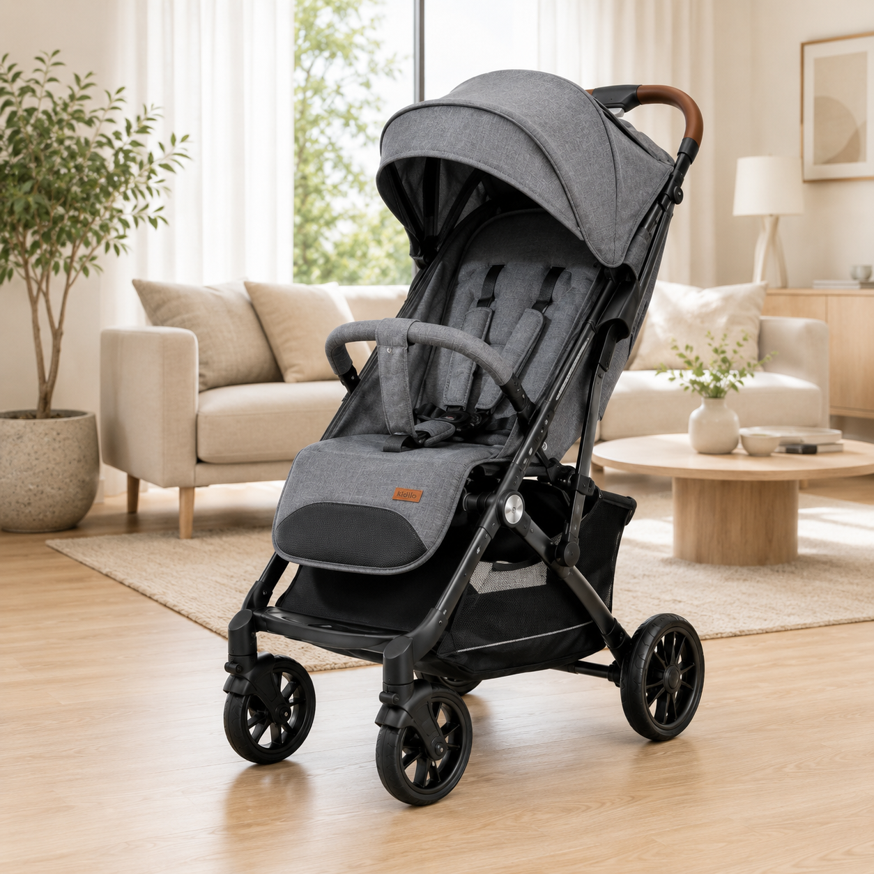 KIDILO LUXURY TRAVEL BABY STROLLER - GREY