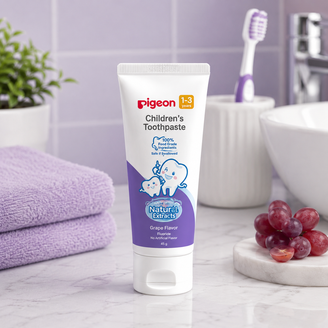 PIGEON CHILDREN’S TOOTHPASTE GRAPES 1+ 45GM