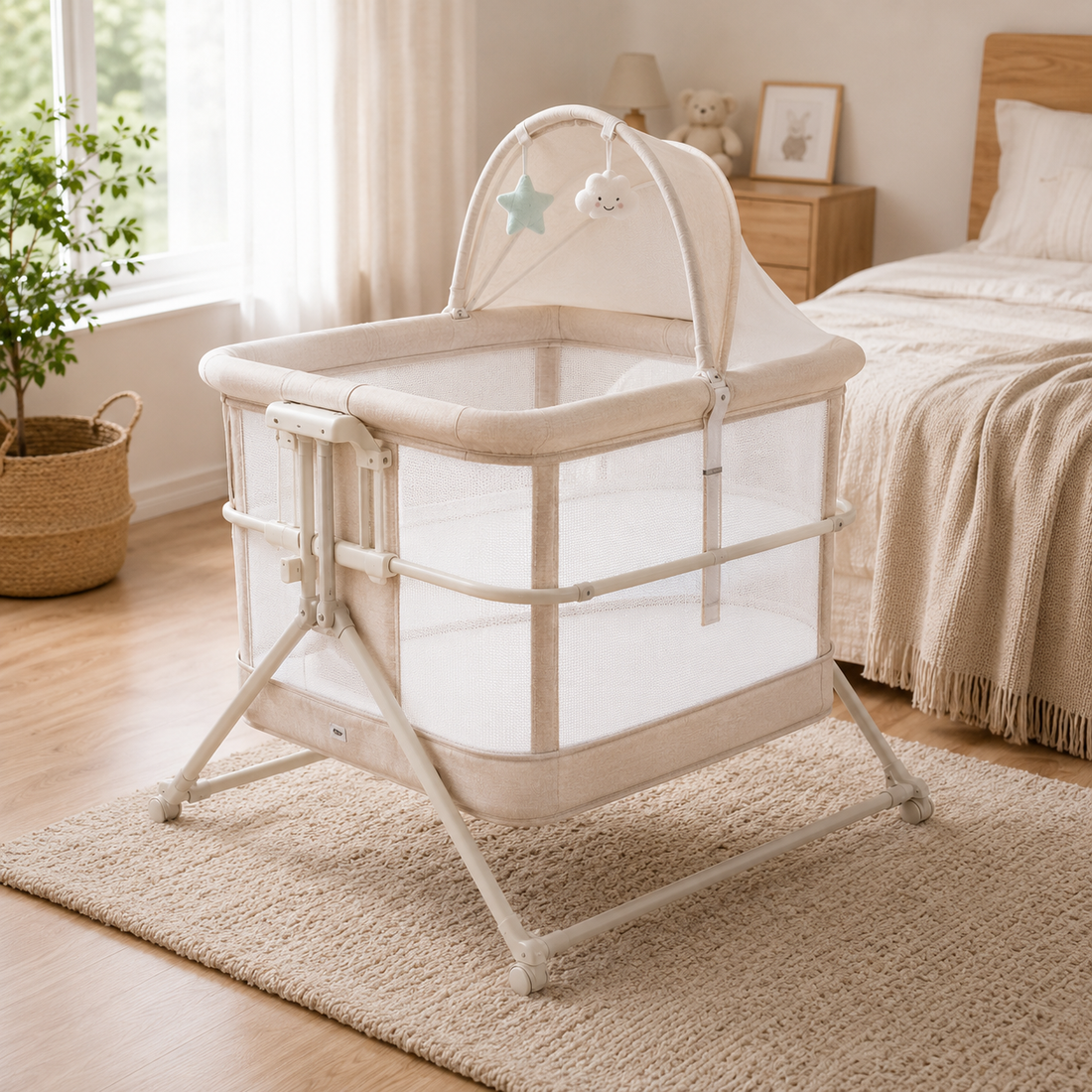 MASTELA 3-IN-1 BEDSIDE SLEEPER BASSINET - SKIN