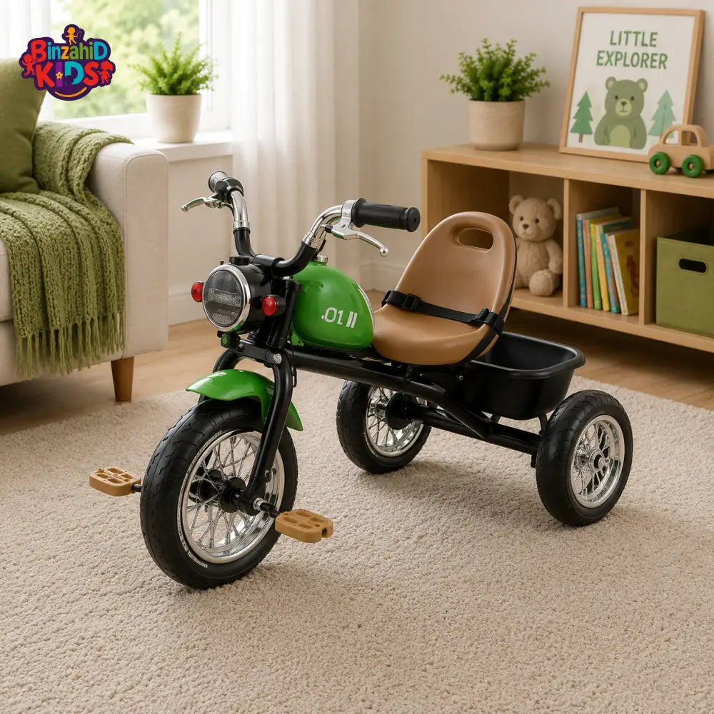 ELECTRIC STYLE KIDS TRICYCLE MOTORBIKE - GREEN