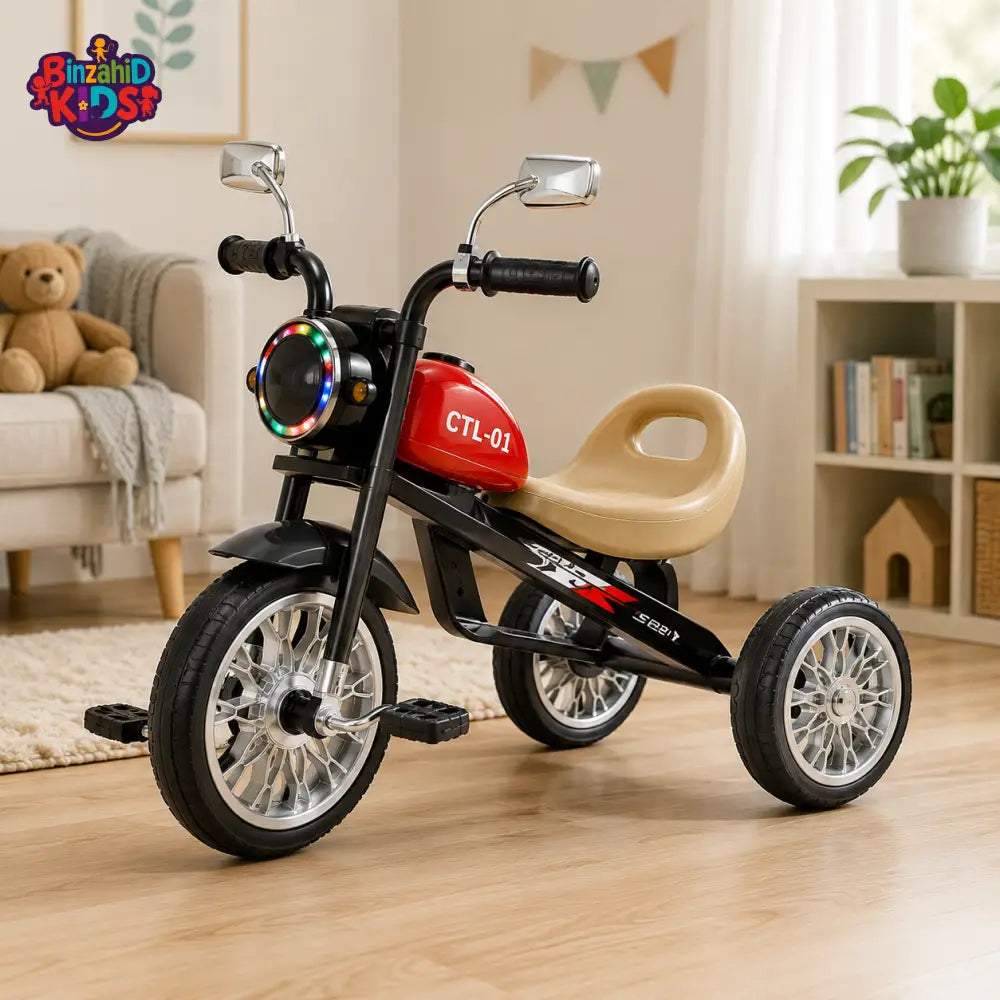 ELECTRIC STYLE KIDS TRICYCLE MOTORBIKE - RED