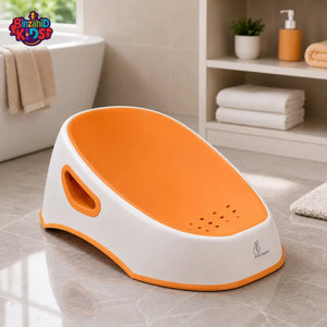 ERGONOMIC BABY BATH SUPPORT SEAT - ORANGE
