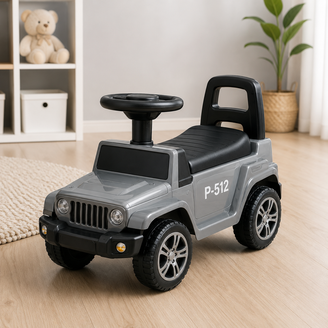 OFF-ROAD JEEP STYLE KIDS RIDE-ON CAR - GREY