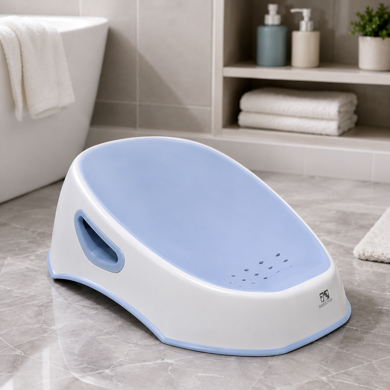 ERGONOMIC BABY BATH SUPPORT SEAT - BLUE
