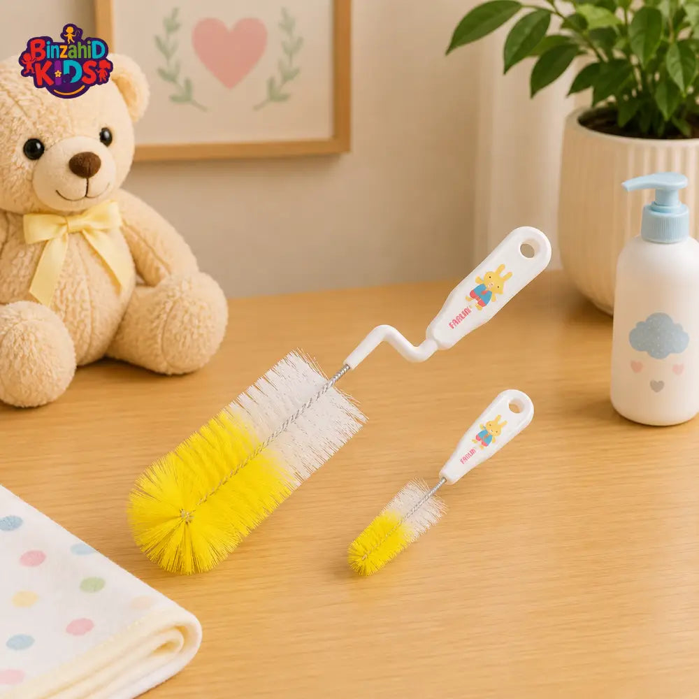 FARLIN BOTTLE & NIPPLE BRUSH - YELLOW