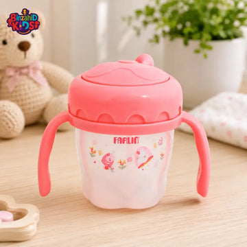 FARLIN DRINKING CUP STEP 3-STRAW 120ML-PINK