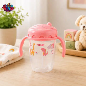 FARLIN DRINKING CUP STEP 3-STRAW 240ML-PINK