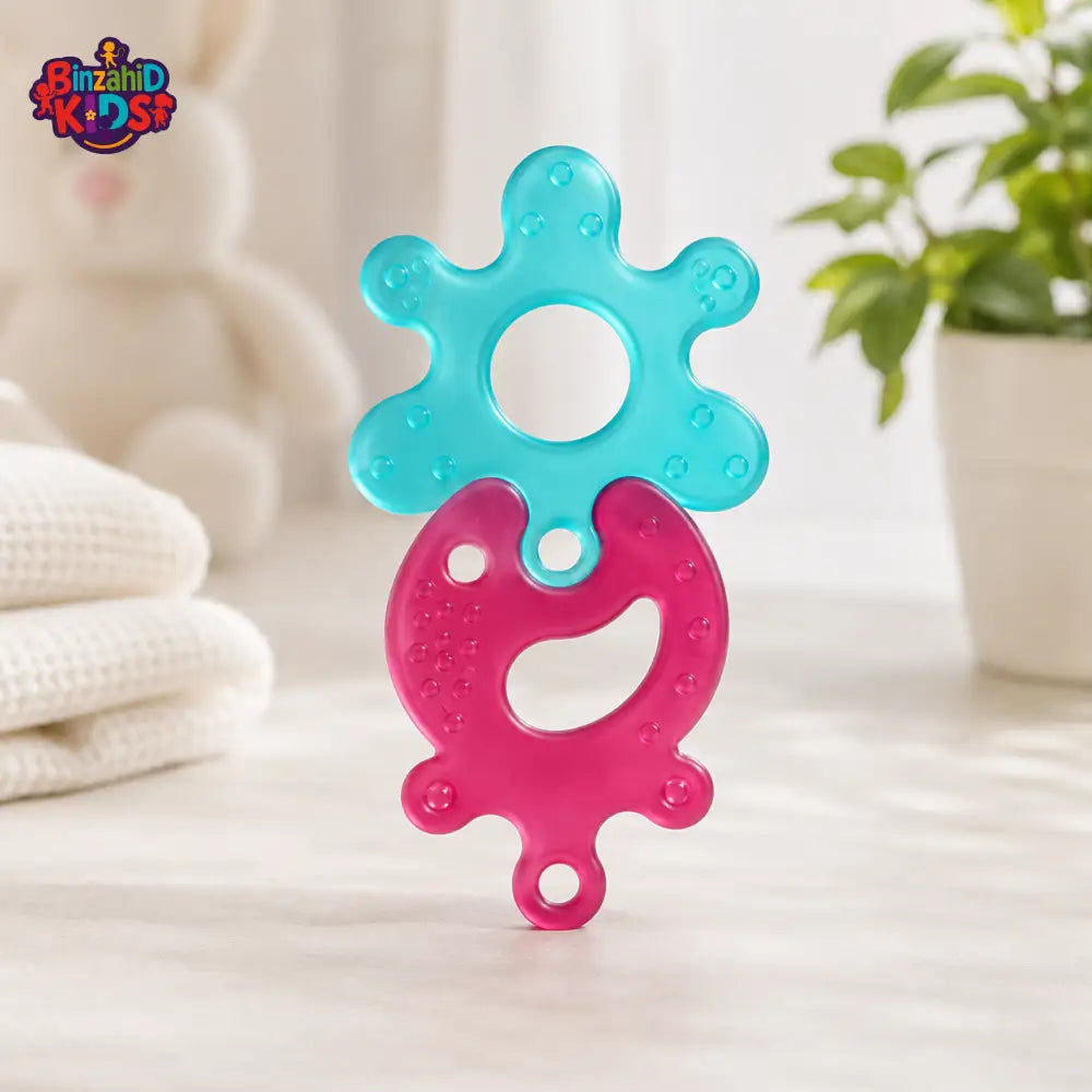 FARLIN PUZZLE GUM SOOTHER - BLUE & PINK