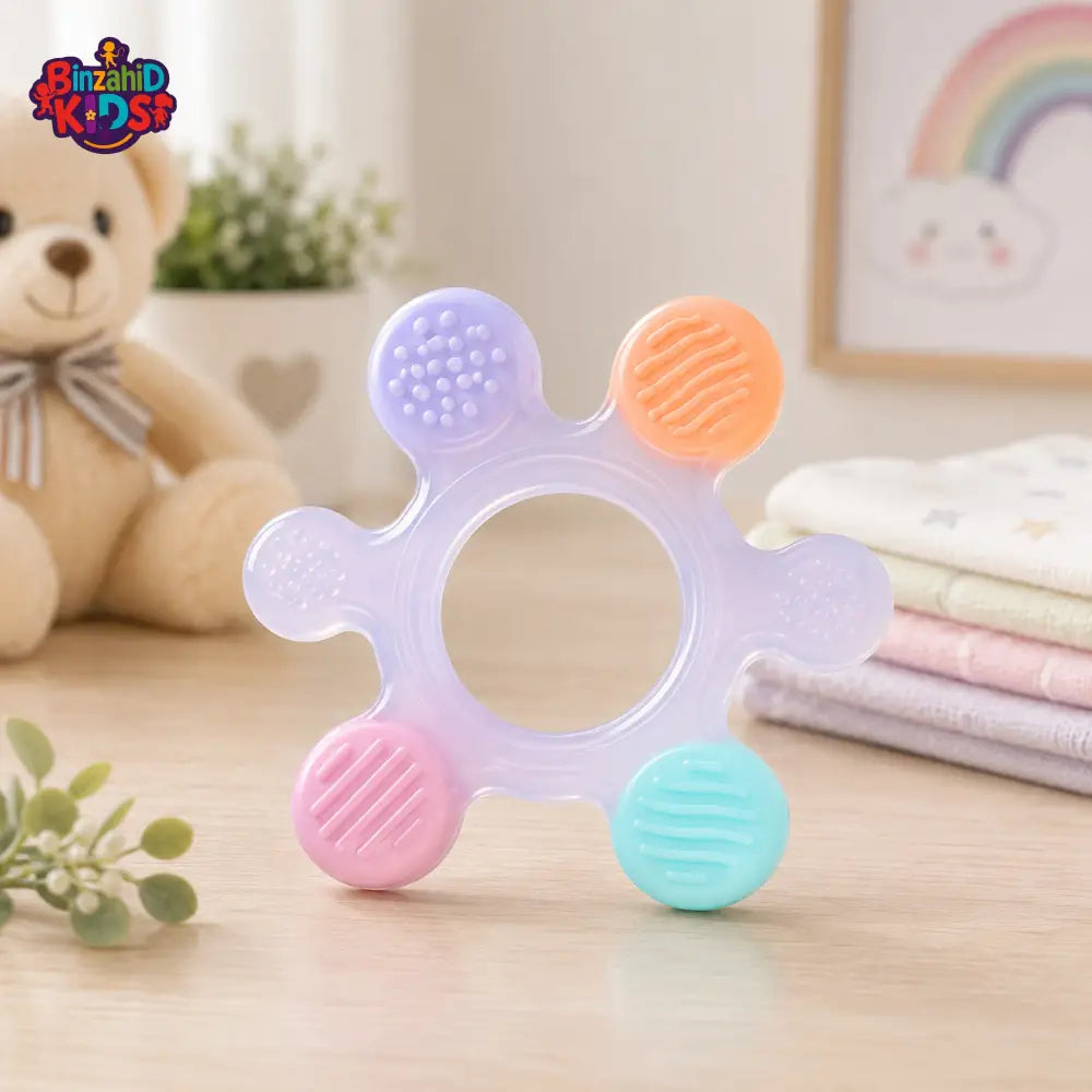 FARLIN SILICONE GUM SOOTHER - LAVENDAR STARFISH