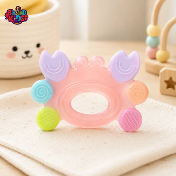 FARLIN SILICONE GUM SOOTHER - PEACH CRAB