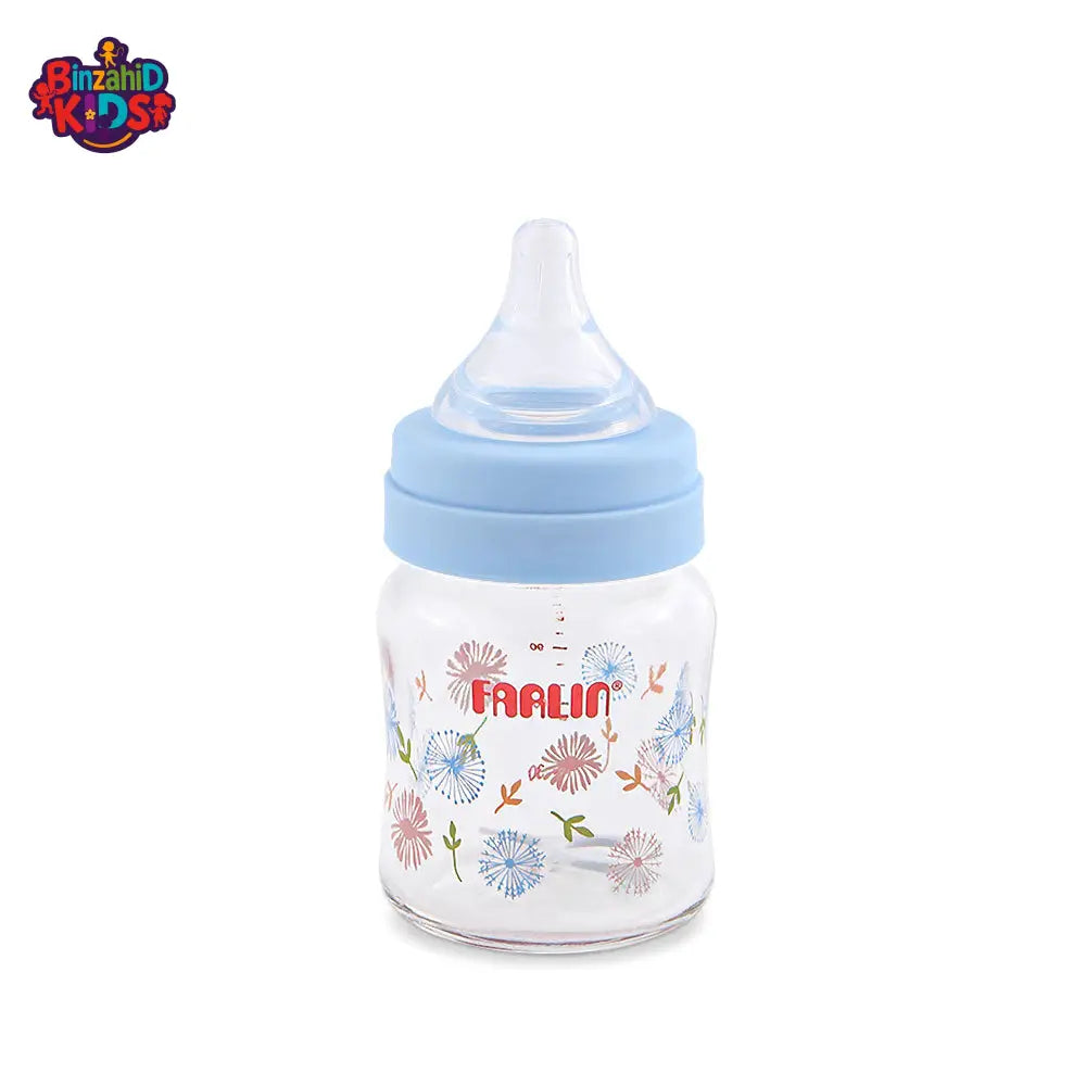 FARLIN WIDE-NECK GLASS FEEDER 120ML - BLUE