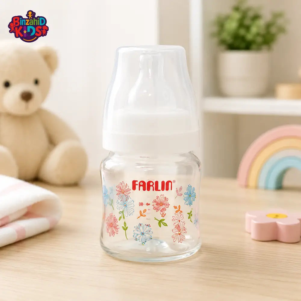 FARLIN WIDE NECK GLASS FEEDING BOTTLE 120 ML