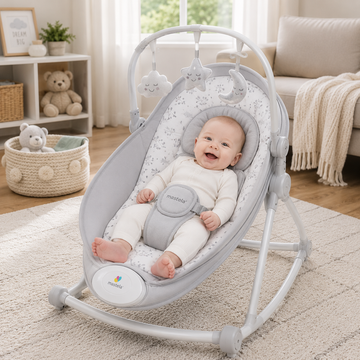 MASTELA BABY ROCKER & BOUNCER - WHITE