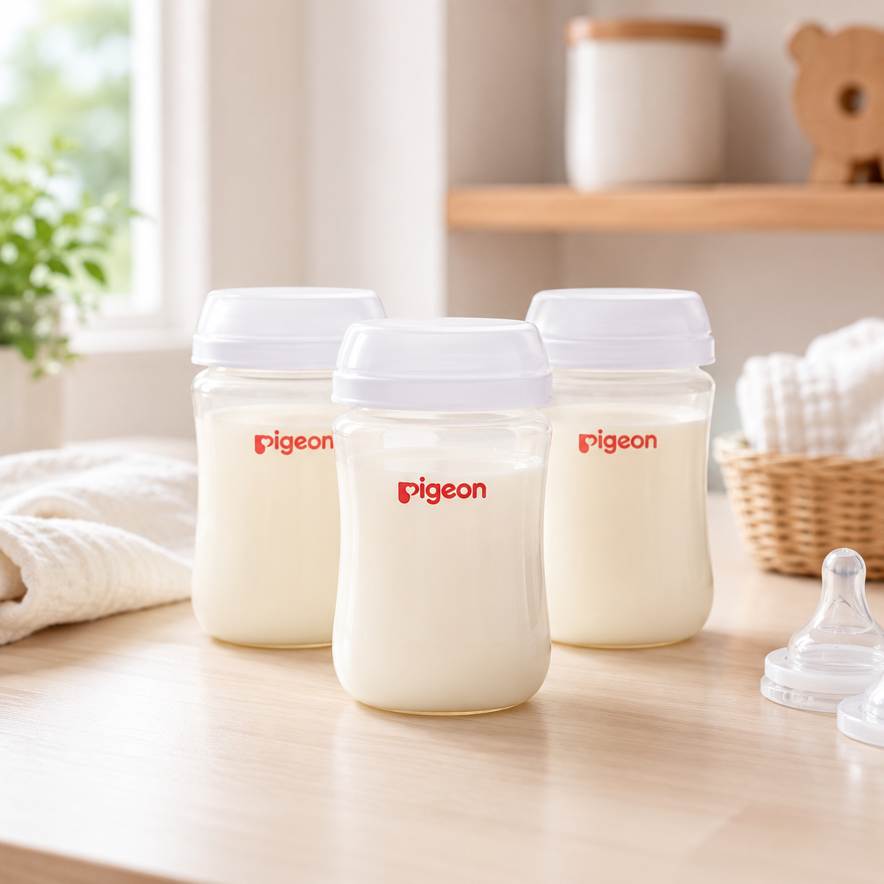 PIGEON BREASTMILK STORAGE BOTTLES 160ML PK-3