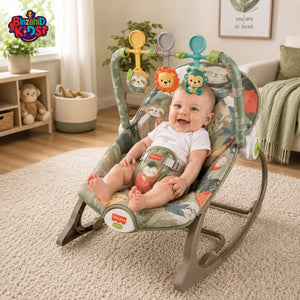 FISHER PRICE BABY ROCKER & INFANT BOUNCER SEAT - GREEN