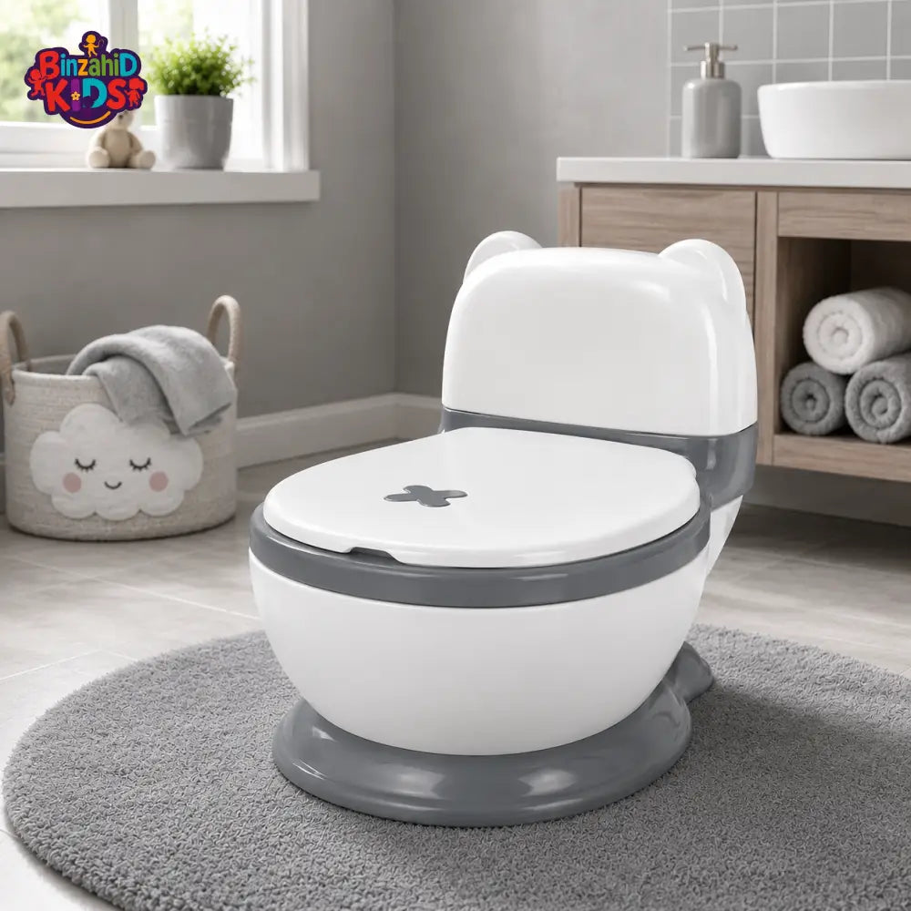FOLDABLE BABY POTTY TRAINING SEAT - GREY