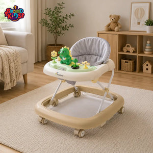 FOLDABLE BABY WALKER WITH ACTIVITY TRAY - SKIN