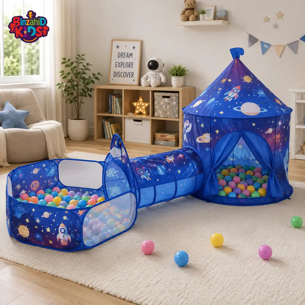 GALAXY CASTLE KIDS PLAY TENT WITH TUNNEL