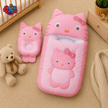 HELLO KITTY BABY SLEEPING BAG & PILLOW SET (PINK)