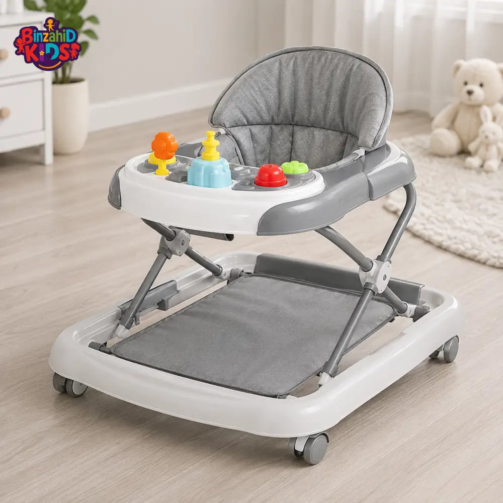 INFANTES BABY WALKER WITH FOOT PAD - GREY
