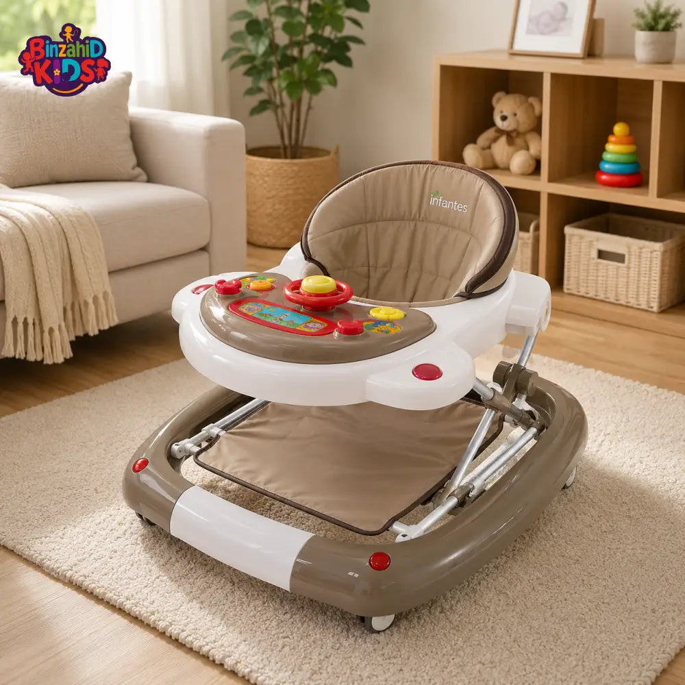 INFANTES HAPPY STEPS BABY WALKER - BROWN