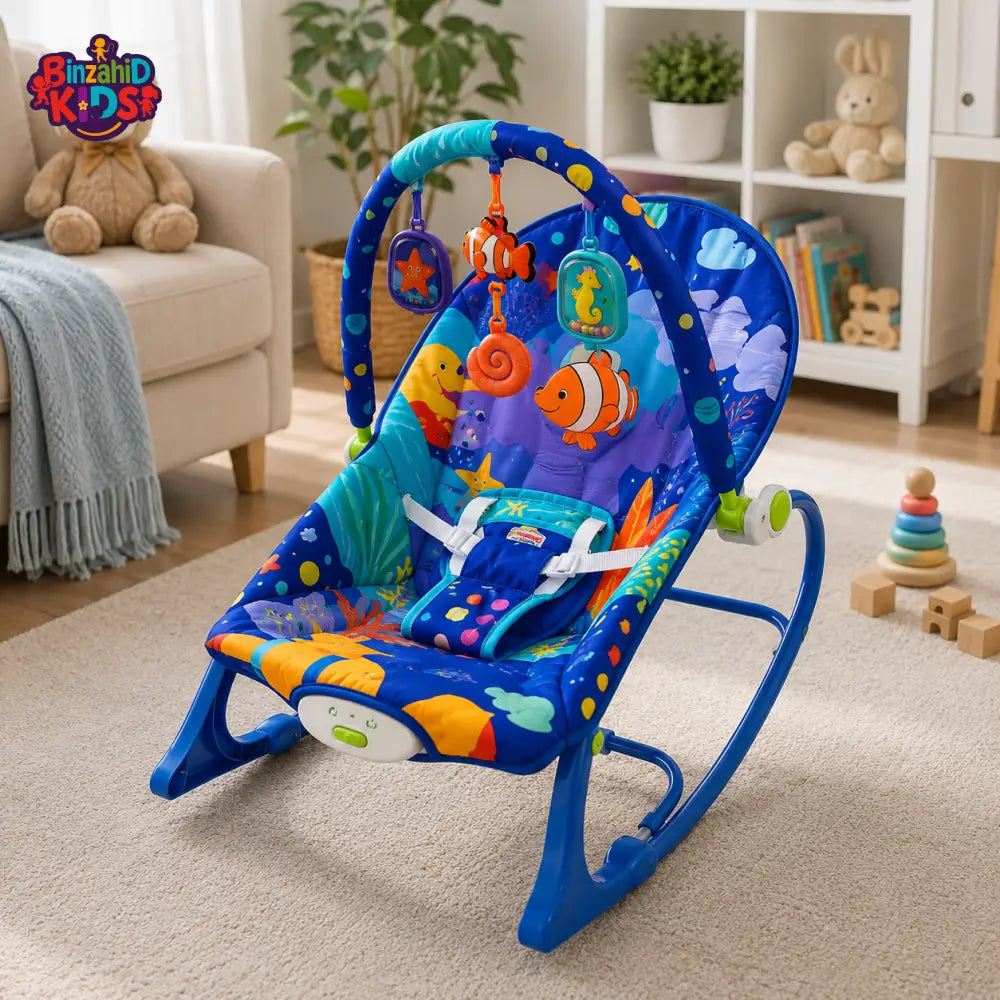 INFANTES MULTIFUNCTIONAL BABY ROCKER & BOUNCER SEAT - BLUE