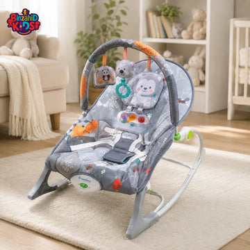 INFANTES MULTIFUNCTIONAL BABY ROCKER & BOUNCER SEAT - GREY