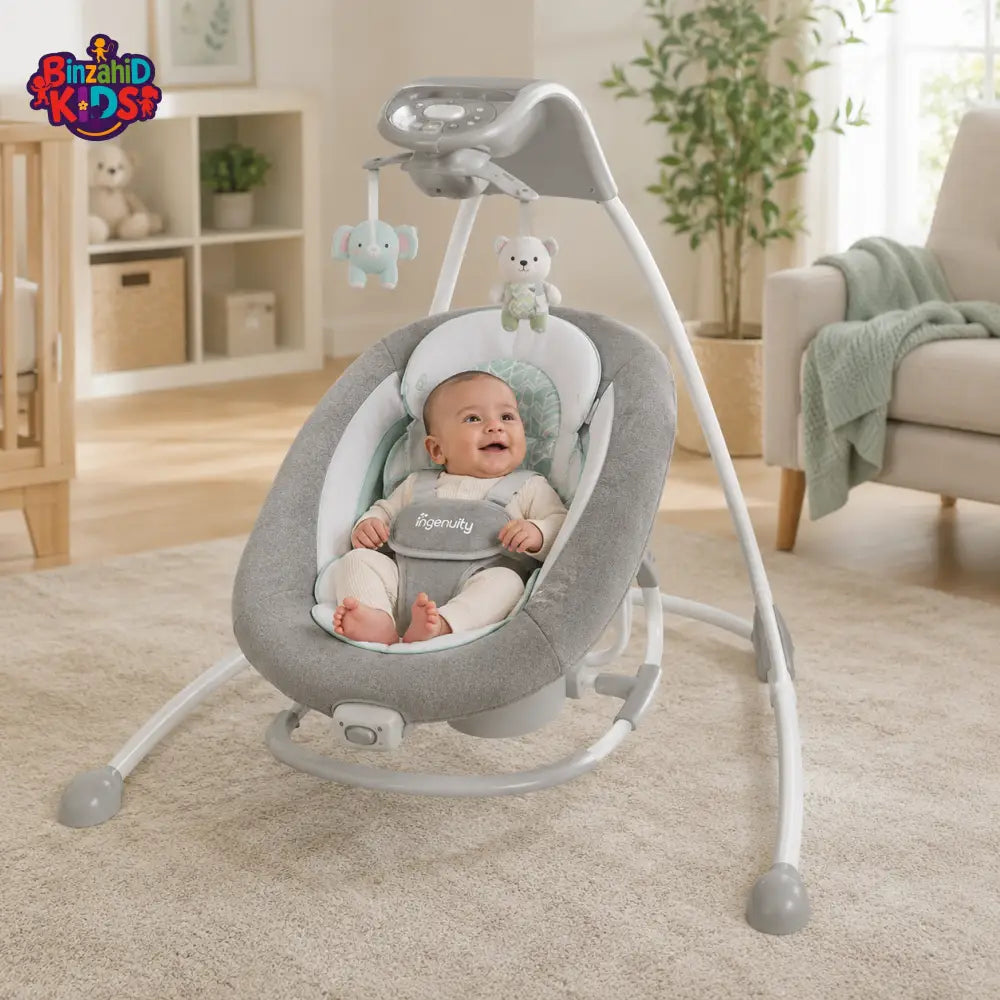INGENUITY AUTOMATIC BABY SWING WITH PLUSH INFANT SEAT