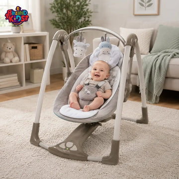 INGENUITY CONVERTME SWING SEAT PORTABLE BABY SWING - LIGHT BROWN
