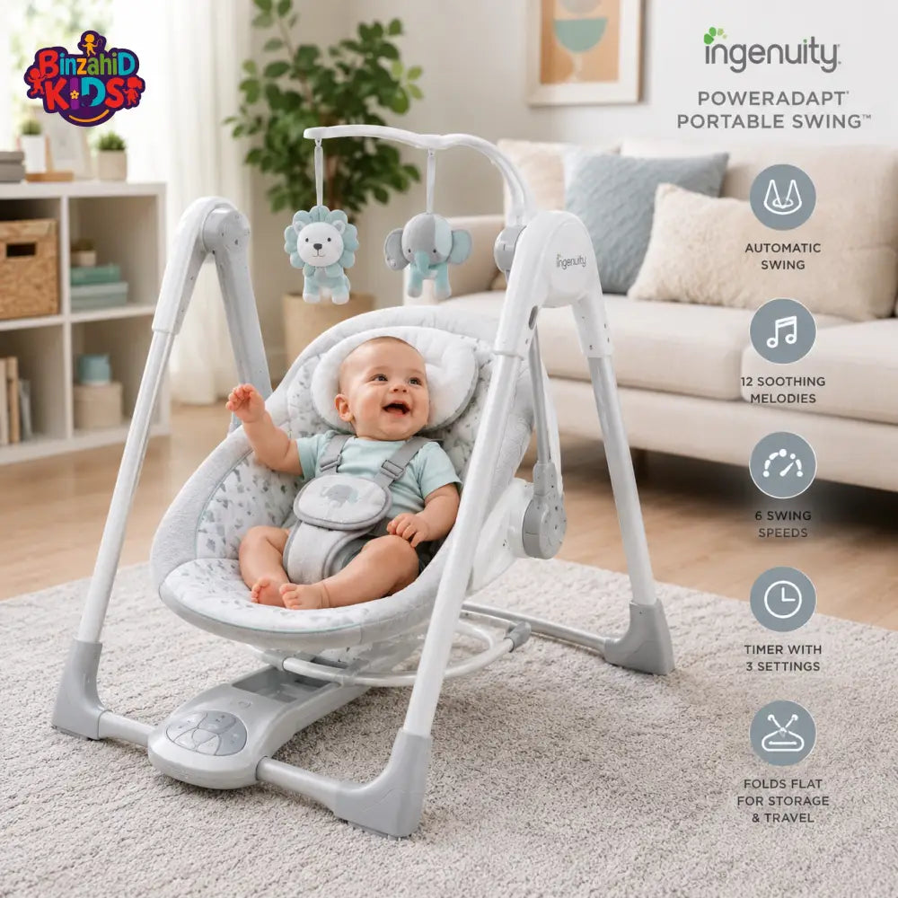 INGENUITY POWERADAPT PORTABLE BABY SWING