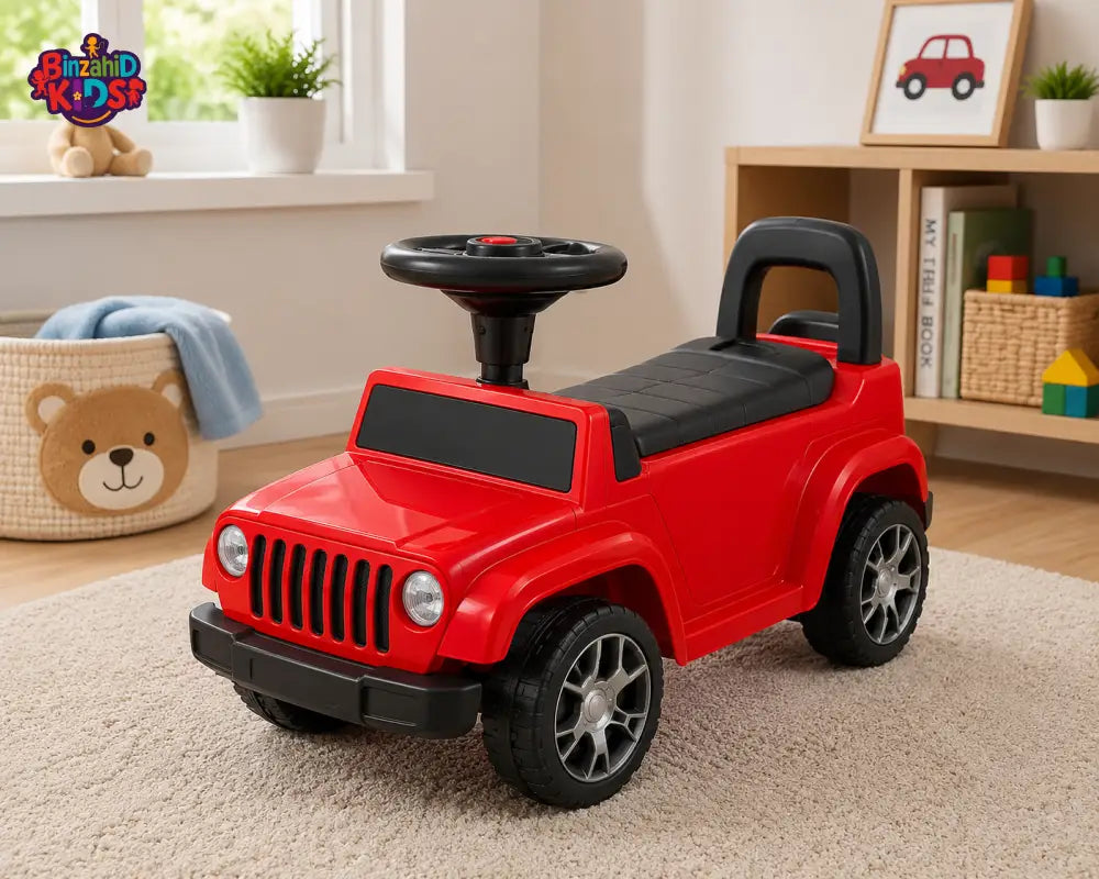 JEEP STYLE KIDS RIDE-ON PUSH CAR - RED