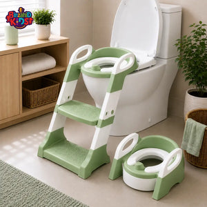 JOYOUS 2 IN 1 TODDLER POTTY TRAINING SEAT - GREEN