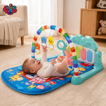 JOYOUS BABY PEDAL PIANO PLAY GYM MAT - BLUE