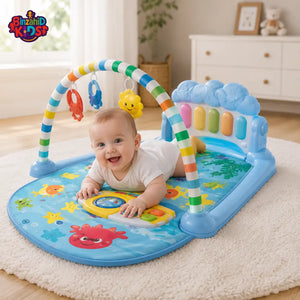 JOYOUS BABY PEDAL PIANO PLAY GYM MAT - LIGHT BLUE