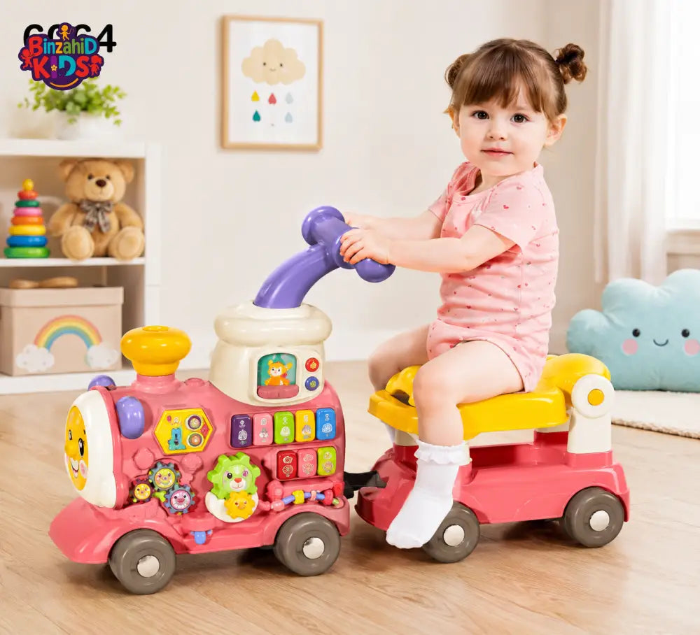 JOYOUS BABY RIDE ON TRAIN WALKER - PINK