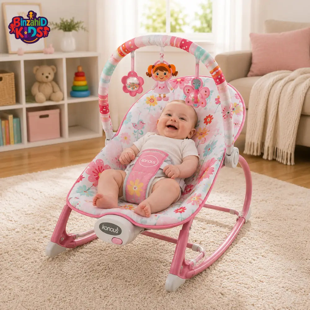 JOYOUS NEWBORN TO TODDLER ROCKER - PINK